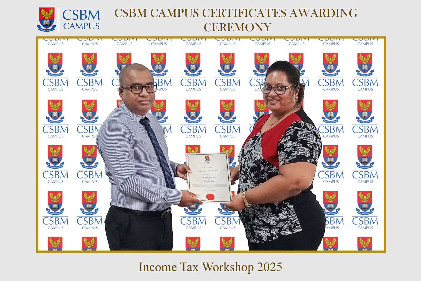 income tax workshop csbm campus