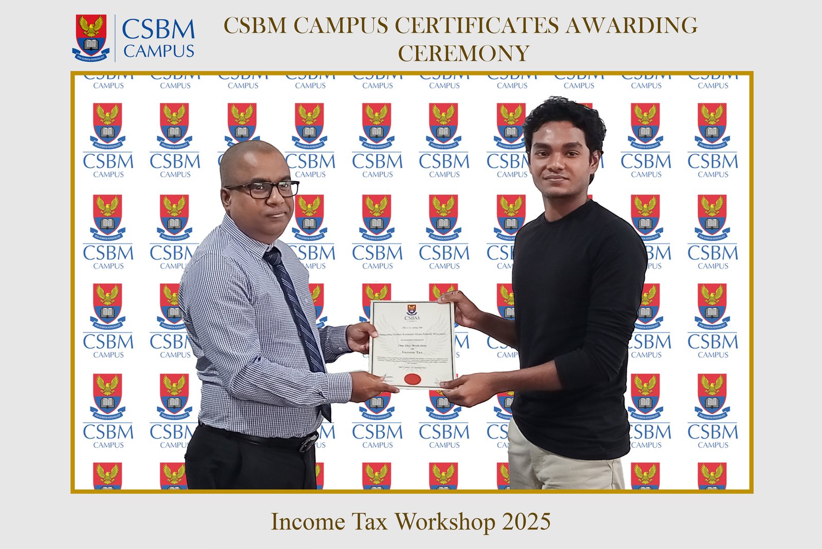income tax workshop csbm campus