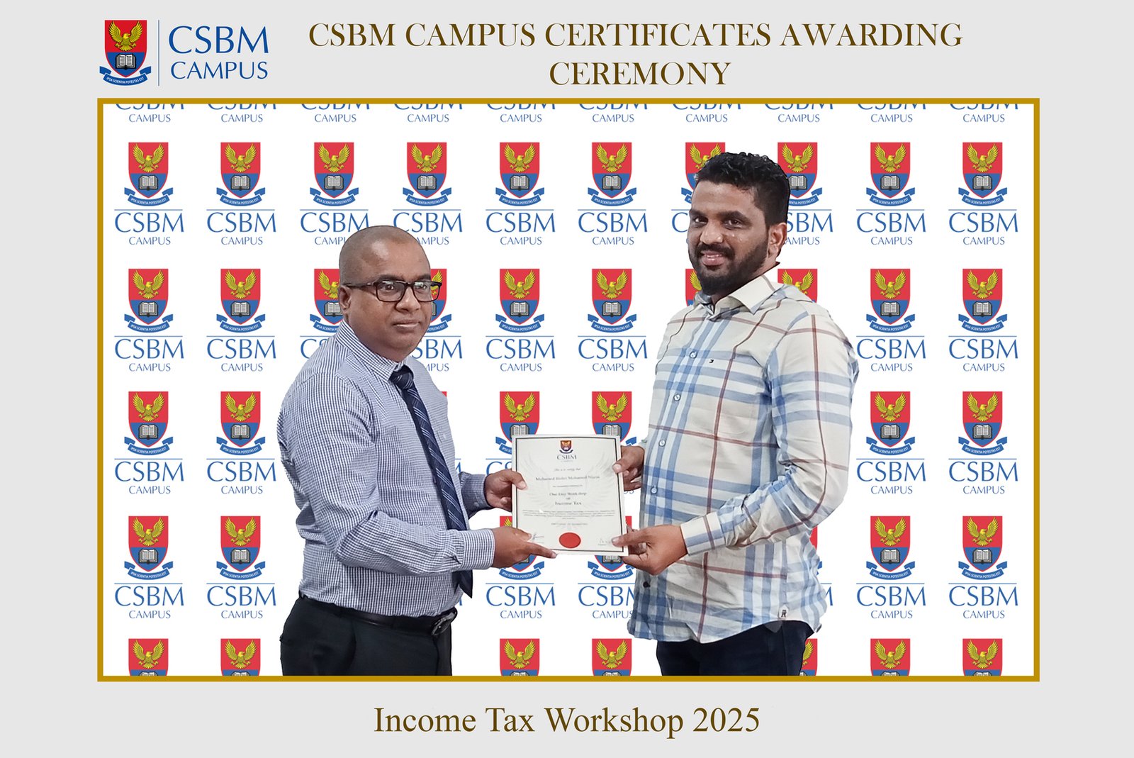 income tax workshop csbm campus